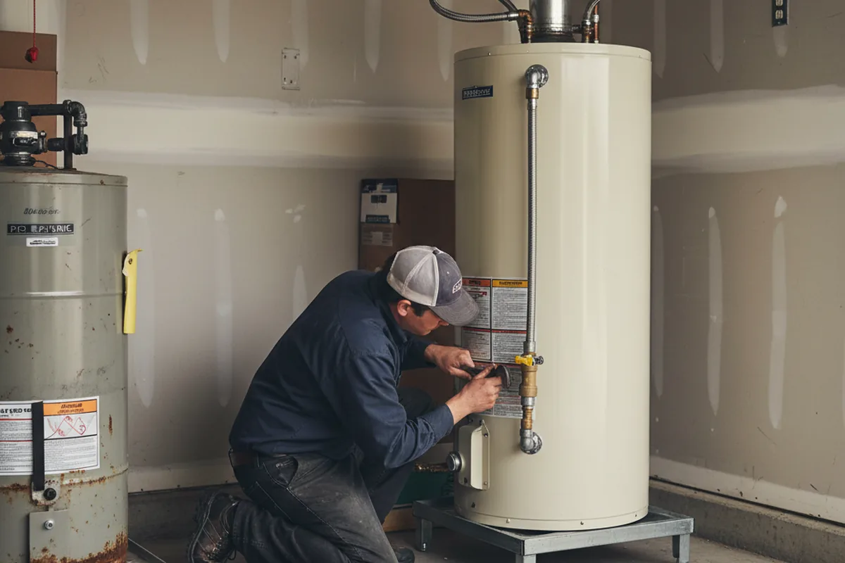 Water heater and shutoff valve replacement in Coaldale